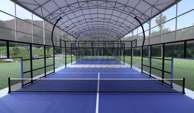 Clear Span Courts Canopy end view small Clear Span Courts Canopy end view small